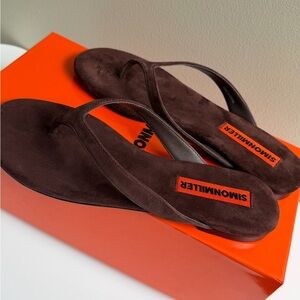 Simon Miller Dark Brown Suede Sandals